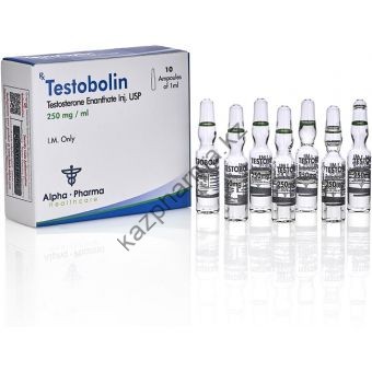 Testobolin (Тестостерон энантат) Alpha Pharma 10 ампул по 1мл (1амп 250 мг) - Акколь