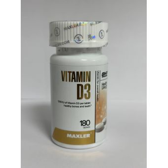 Витамин D3 Maxler 180 таблеток 1200 ME Акколь